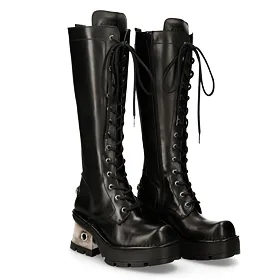 NEW ROCK 14-eye Boots (236-S1) Černá 43