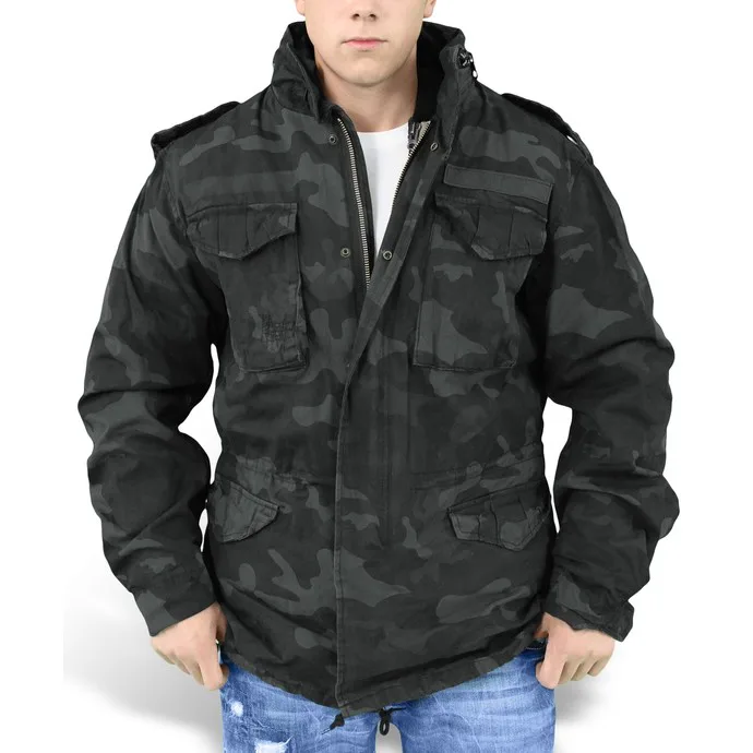 SURPLUS Regiment M65 Černá Šedá S